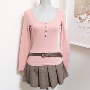 Dusty Pink Long Sleeve Henley 🌸 U2B